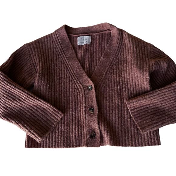 Zara buttoned knit cardigan pink 11-12 years - Picture 1 of 4